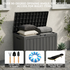 50 gallon black polypropylene resin deck box with waterproof, UV resistant and weatherproof design