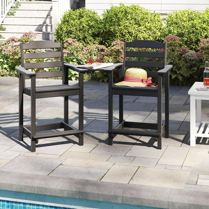 Yardgrace Tall Adirondack Chair, HDPE Bar Height Indoor&Outdoor Chair, All Weather Resistant Adirondack Outdoor Bar Stools for Balcony, Porch Kitchen, Bistro, Poolside, Backyard