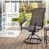 Textilene swivel patio chair with high back and armrests