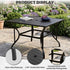 Square patio dining set in a garden dining area