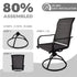 Breathable Textilene chair fabric and seating detail