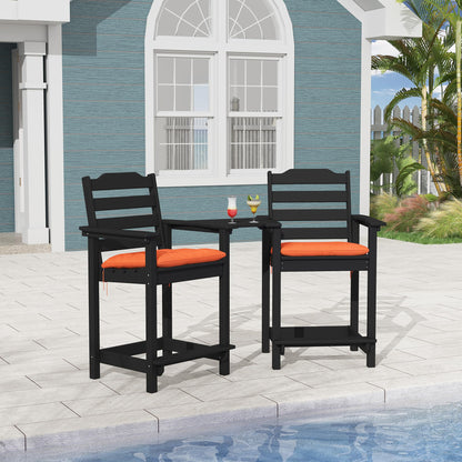 Outdoor Chair Cushions Set of 2 for Patio Furniture, Waterproof Tufted Overstuffed Patio Furniture Cushions, Thick Outdoor Seat Cushion