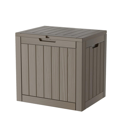 30 Gallon Outdoor Storage Box, Resin Deck Box, Waterproof , Lockable, UV-Resistant, Black
