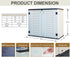 bike storage shed dimensions and horizontal resin design