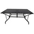 59-inch rectangular patio dining table in black metal