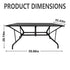 59-inch rectangular outdoor dining table product dimensions