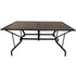 59-inch patio dining table in a backyard dining area