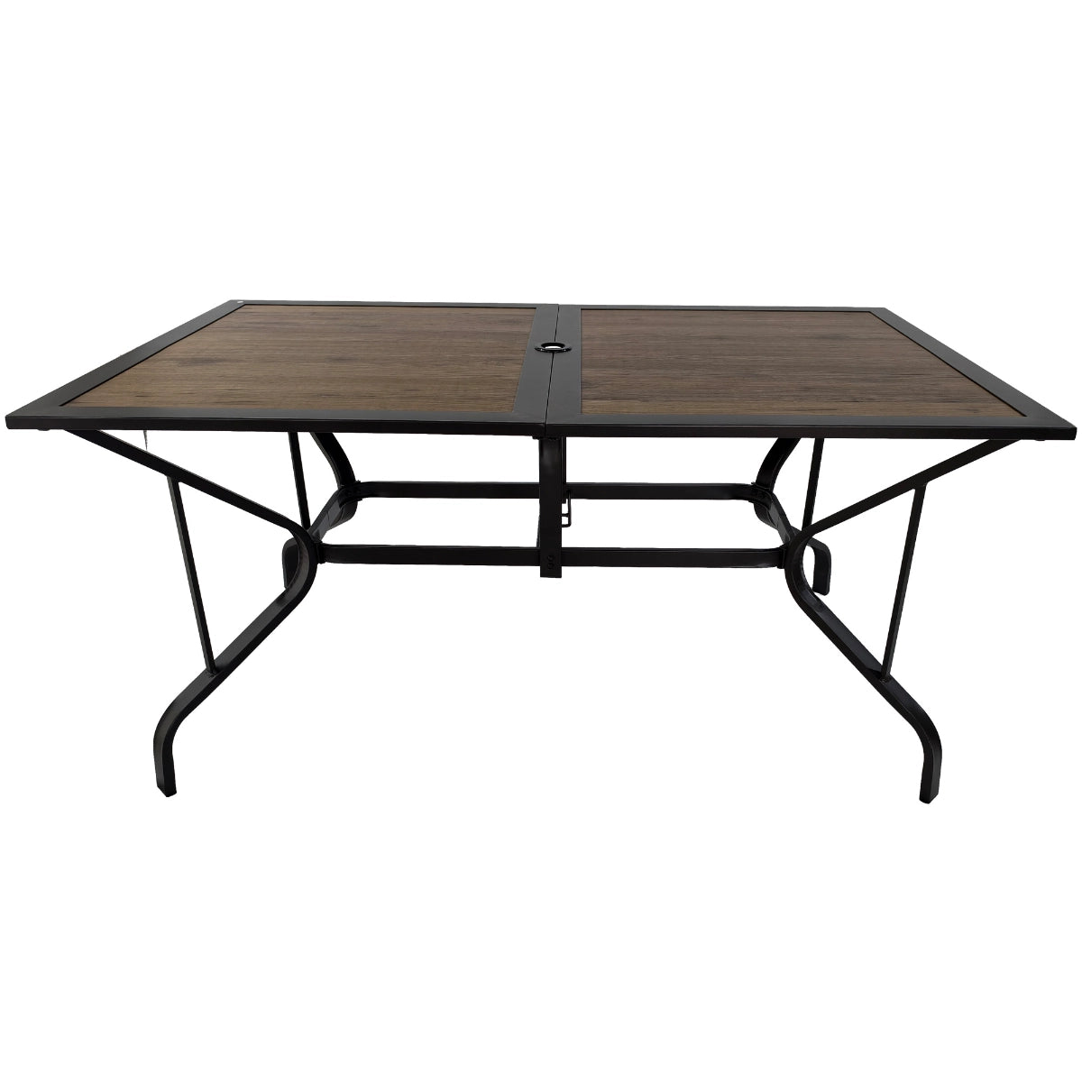 59-Inch Rectangular Metal Outdoor Dining Table for 6