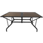59-Inch Rectangular Metal Outdoor Dining Table for 6