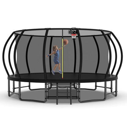 Yardgrace Outdoor Trampoline, Recreational Trampolines with Enclosure Net and Ladder, Outdoor Anti-Rust Trampolines for Kids and Adults, Gifts for Kids