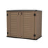 brown outdoor resin storage cabinet for patio accessories