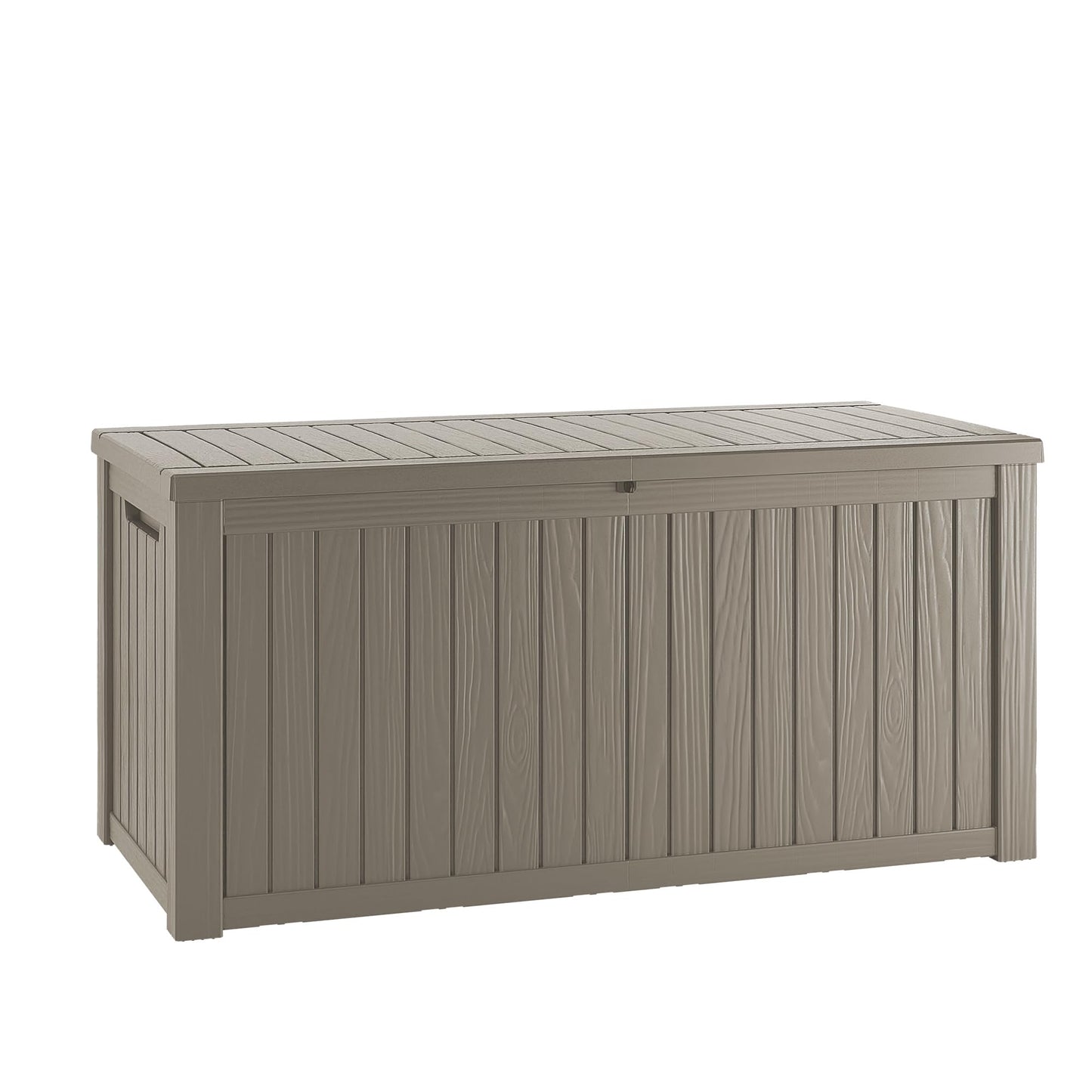 180 Gallon Outdoor Storage Box, Resin Deck Box, Waterproof , Lockable, UV-Resistant, Black