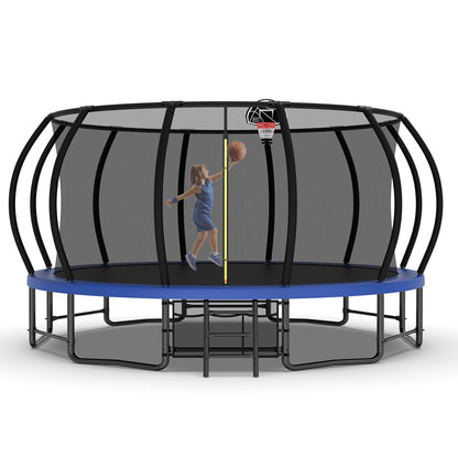 Yardgrace Outdoor Trampoline, Recreational Trampolines with Enclosure Net and Ladder, Outdoor Anti-Rust Trampolines for Kids and Adults, Gifts for Kids