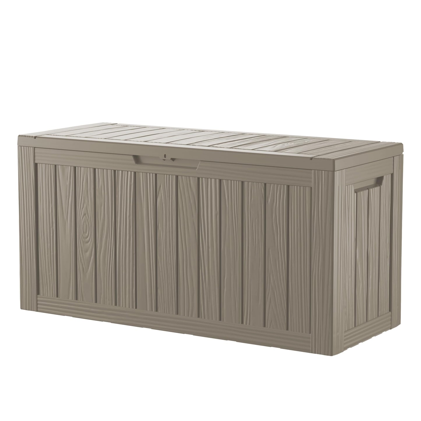 180 Gallon Outdoor Storage Box, Resin Deck Box, Waterproof , Lockable, UV-Resistant, Black