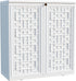white resin outdoor storage shed door panel construction detail