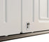 lockable horizontal outdoor storage shed door detail