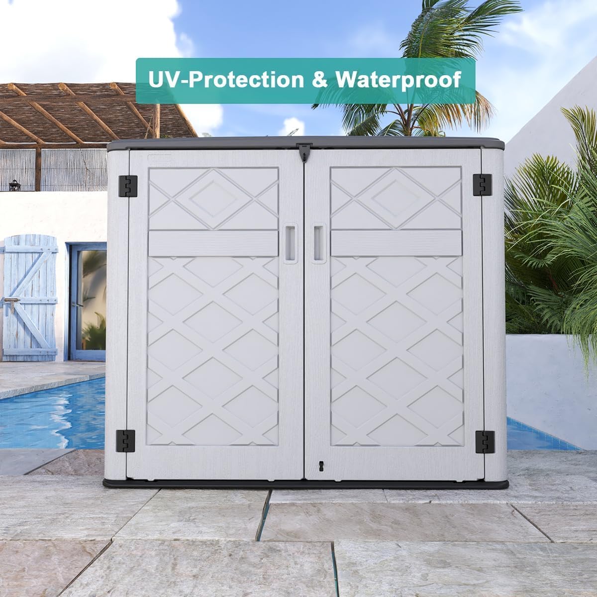 35 cubic foot resin outdoor storage shed dimensions and capacity