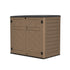 brown resin outdoor storage cabinet for patio accessories