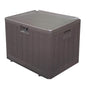 33 Gallon Pro Lockable Resin Deck Box, Waterproof Outdoor Storage Box for Patio Furniture, Garden Tools, Pool Accessories, UV-Resistant Outside Delivery, Brown