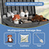 Lockable 30 gallon deck box with built-in side handles and resin construction