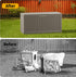 80 gallon resin deck box for storing patio cushions and outdoor essentials