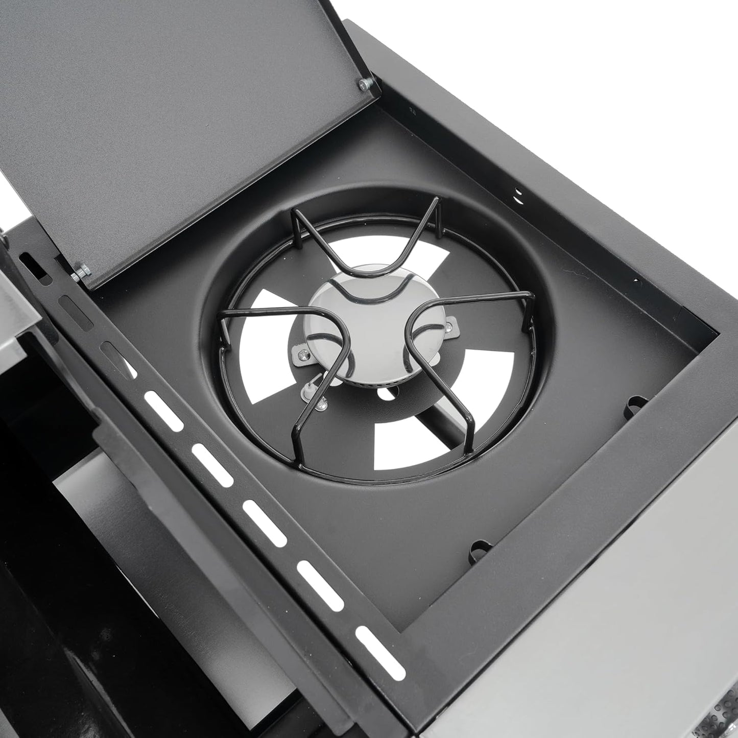 Outdoor 4-Burner Gas Grill with Side Burner stainless steel