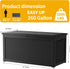 260 gallon outdoor storage box dimensions for large patio storage