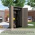outdoor storage cabinet with vertical interior for patio and garden gear