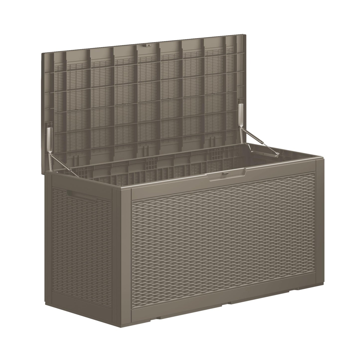 100 Gallon Outdoor Storage Box, Resin Deck Box, Waterproof , Lockable, UV-Resistant, Black