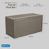 100 gallon outdoor storage box dimensions for patio placement