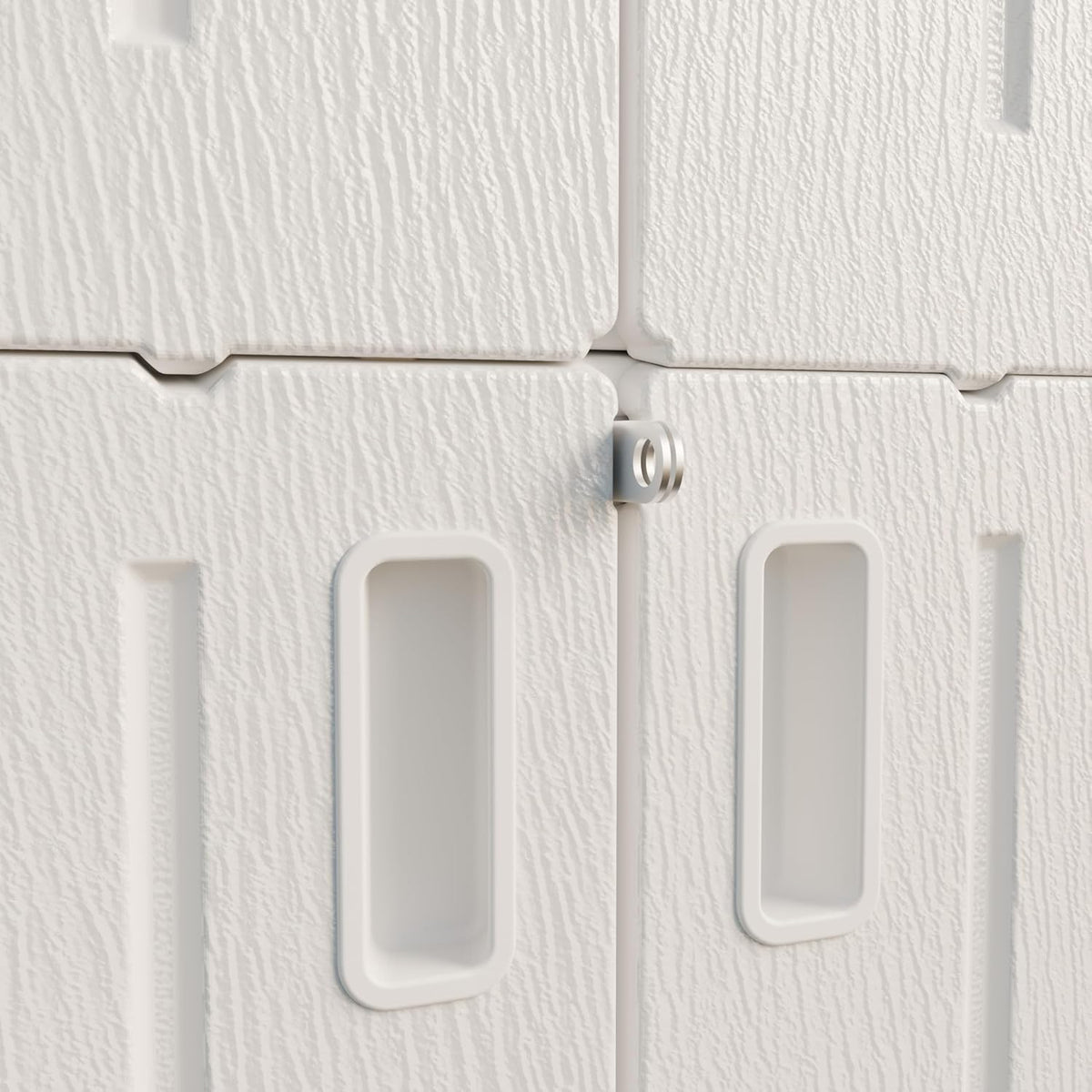 resin outdoor storage cabinet door panel detail