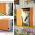 outdoor storage cabinet with vertical interior for garden tools