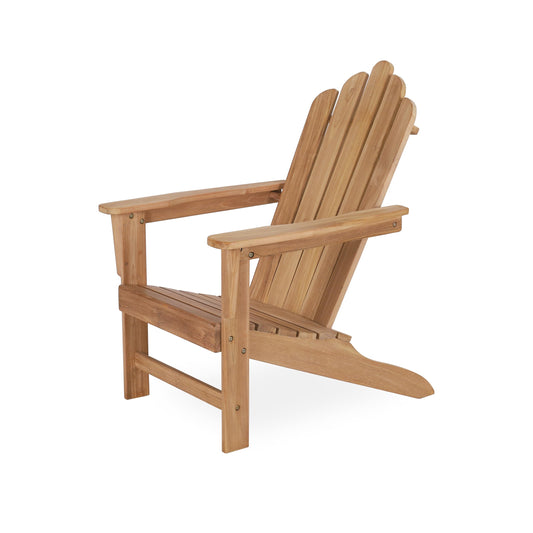 Yardgrace Teak Wood Adirondack Chair with Wide Armrest,Patio Seating Wooden Chair, Water & Weather Resistant Outside Furniture for Patio, Deck, Lawn, Garden, Beach, Swimming Pool, Backyard or Terrace