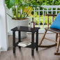Yardgrace Outdoor Side Table,2-Tier Adirondack HDPE Small Patio Table for Porch, Yard, Weather Resistant, Outside or Indoor