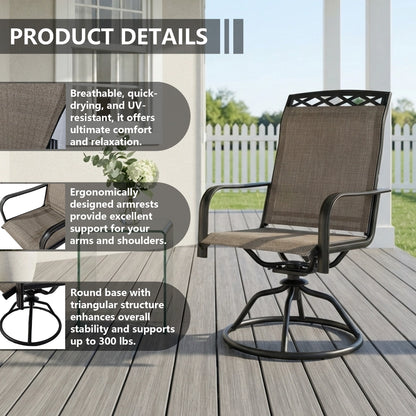 7-Piece Outdoor Patio Dining Set with Textilene Chairs
