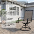 7-piece patio table and chairs set in an outdoor dining area