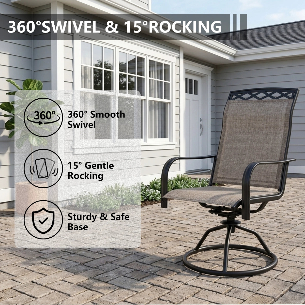 7-Piece Outdoor Patio Dining Set with Textilene Chairs
