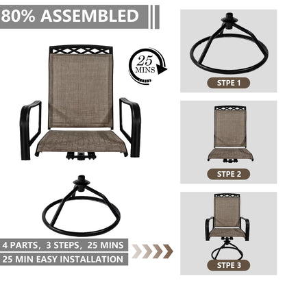 7-Piece Outdoor Patio Dining Set with Textilene Chairs