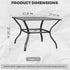 35-inch square patio dining table product dimensions