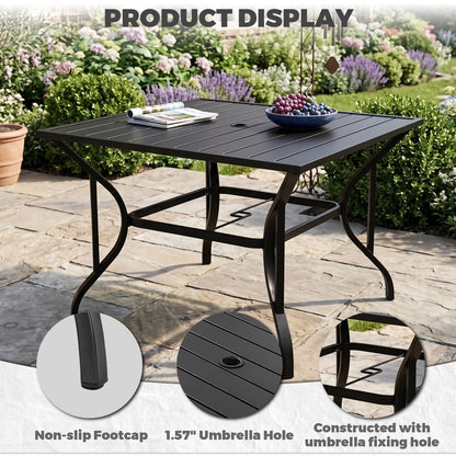 35-Inch Square Outdoor Patio Dining Table