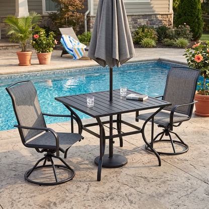 35-Inch Square Outdoor Patio Dining Table