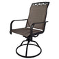 2-Piece Outdoor Textilene Swivel Patio Chairs