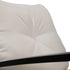 Close-up of padded rocking chair seat cushion with piped upholstery edge