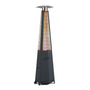 Hexagonal pyramid propane patio heater with tall freestanding design
