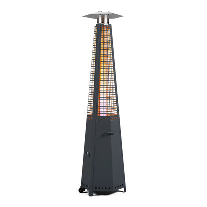 Hexagonal Pyramid Propane Patio Heater with Wheels