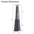 Pyramid patio heater product dimensions and overall height