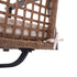 Side view of outdoor swivel rocking chair with pedestal base