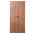 Close-up of wood-look outdoor dining tabletop with central opening detail