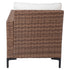 Back view of woven rattan patio sectional sofa module