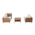 Outdoor sectional sofa set with storage box, wicker chairs and matching coffee table